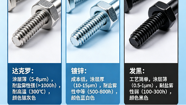 一颗螺丝的防腐外衣：达克罗、镀锌、发黑各有啥脾气