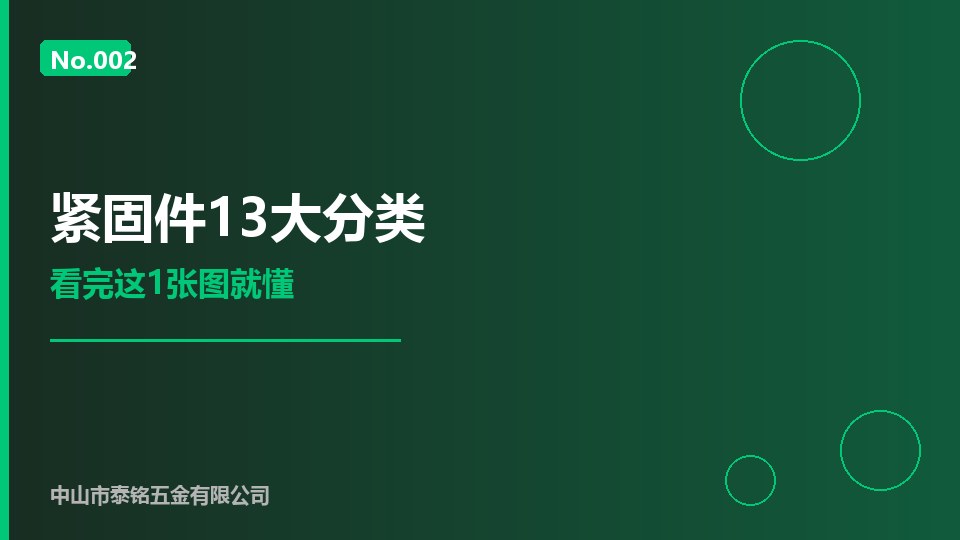 【紧固件 13 大分类，看完这 1 张图就懂】